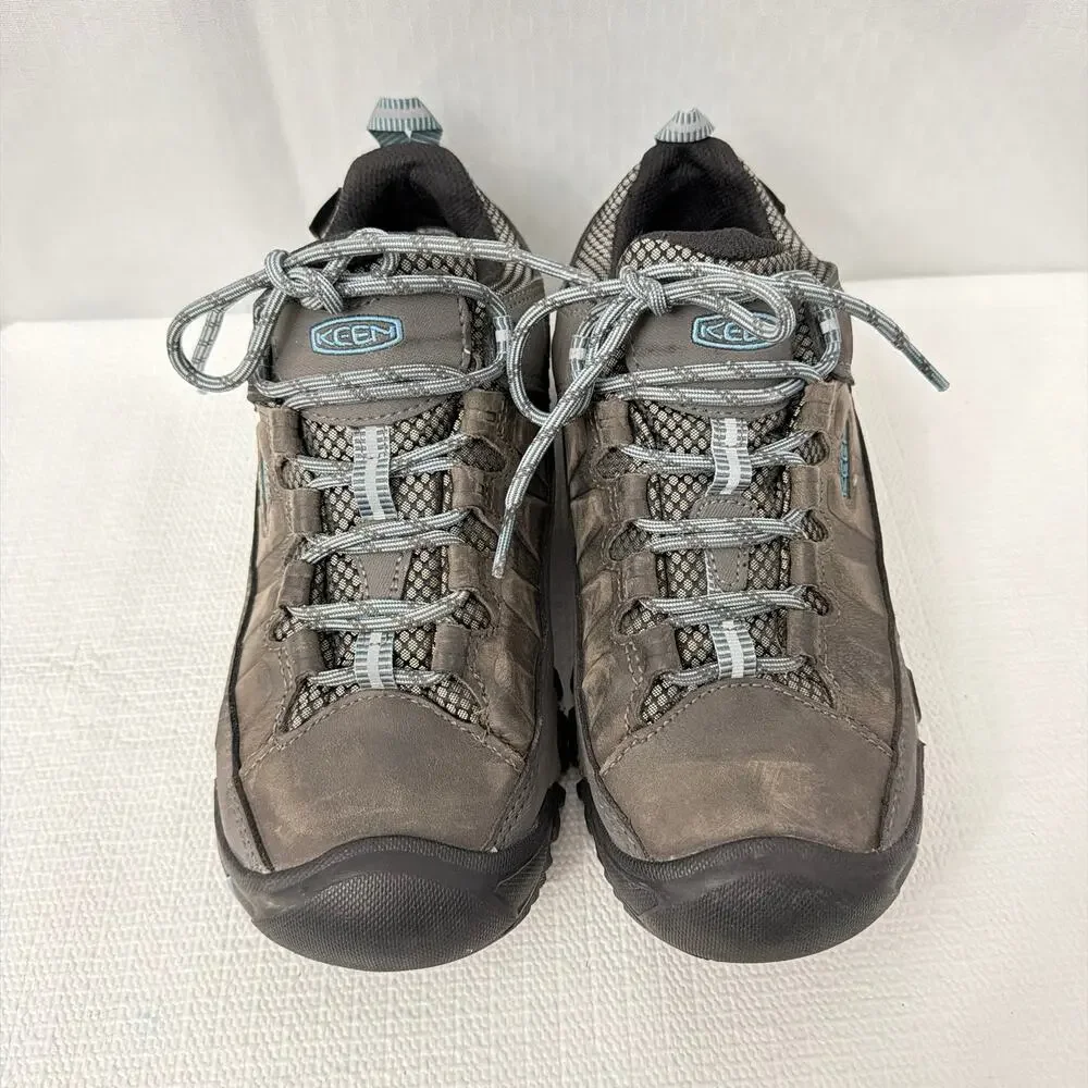 Keen Targhee III Shoes Womens Size 7 Waterproof Hiking Gray Blue Leather